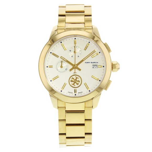 Yellow Gold Tone Cream Dial Steel Ladies Watch main image 4